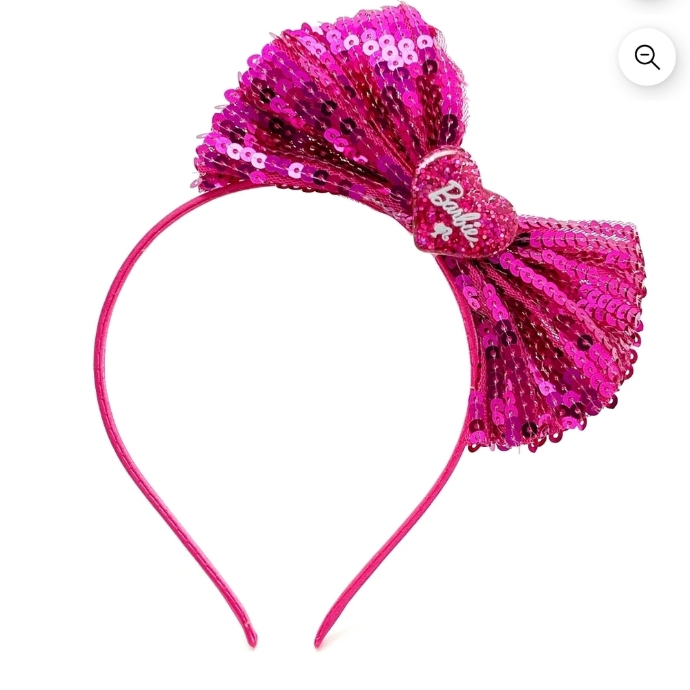 Barbie Girl's Pink Heart Shaped Fashion Sunglasses w/ Matching Headband and Bow - Picture 5 of 8
